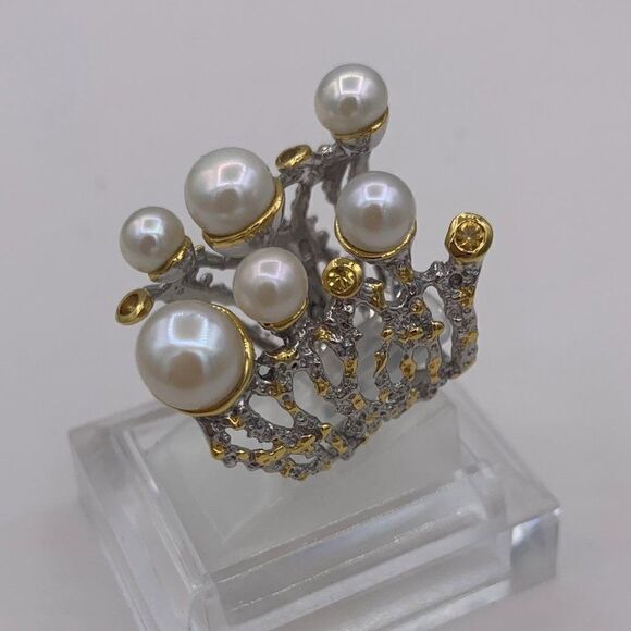 Bracelet with charm, sterling 925 silver, real pearls, NWOT, infinity charm - Picture 12 of 15